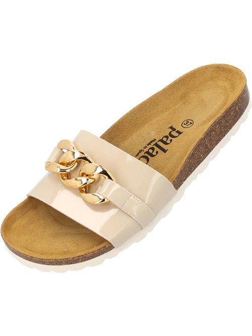 Palado Pantoletter 'Gozo'  nude / karamel / guld