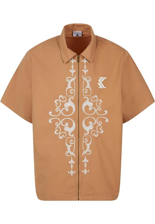 Karl Kani Skjorte  mørkebeige / hvid