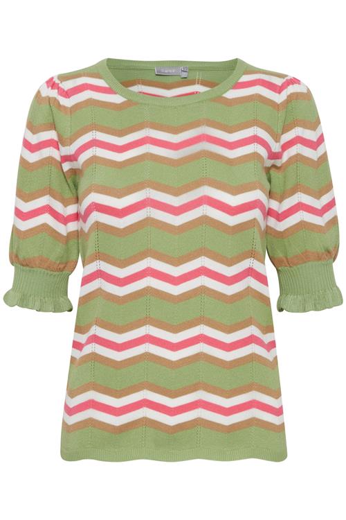 Fransa Pullover 'Florian'  grøn / pink / hvid