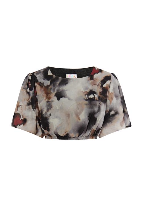 IZIA Bluse  beige / grå / sort