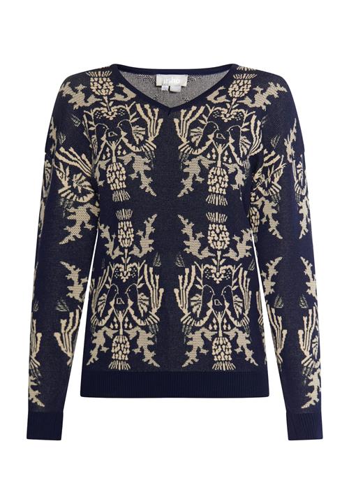 Usha Pullover  beige / marin