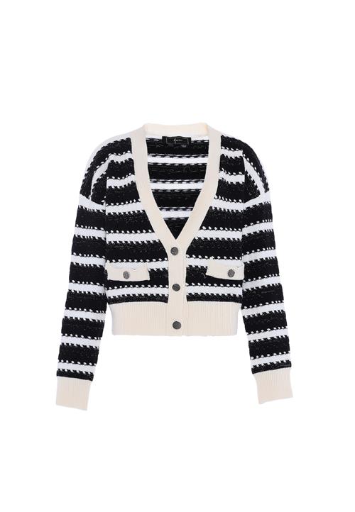 faina Cardigan  sort / hvid