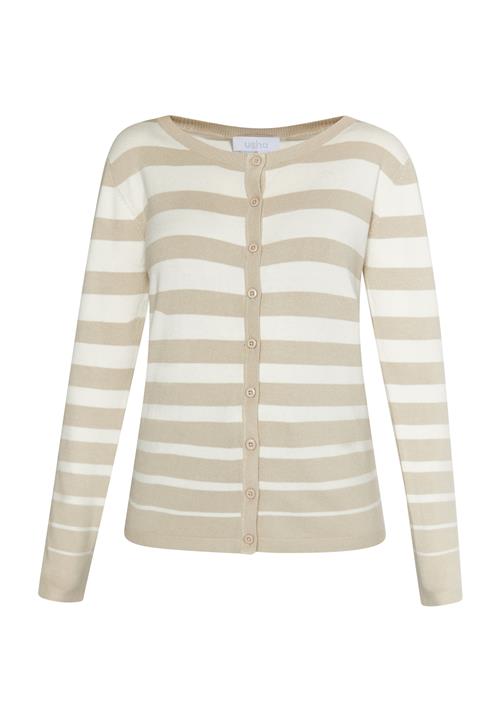 usha BLUE LABEL Cardigan 'Fenia'  beige / hvid