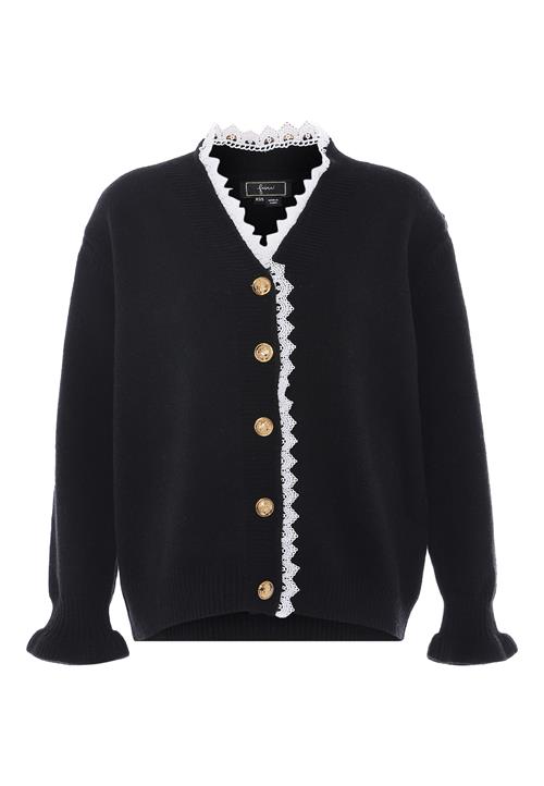 faina Cardigan  sort / hvid