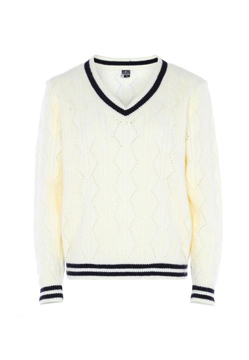 DreiMaster Maritim Pullover  sort / uldhvid