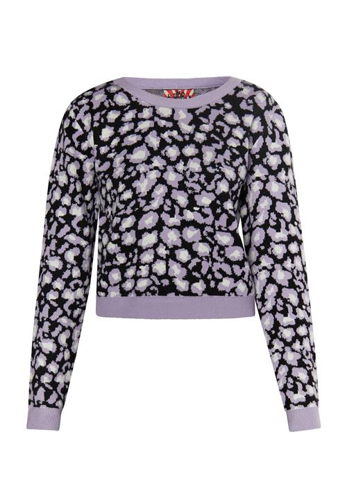 myMo ROCKS Pullover 'Ucy'  lyselilla / sort / hvid
