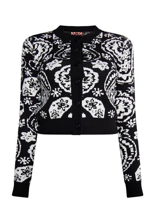 myMo ROCKS Cardigan 'Ucy'  sort / hvid