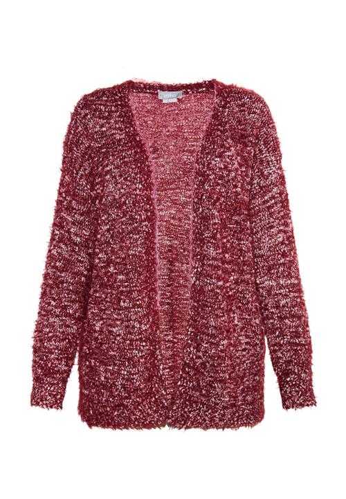 Usha Cardigan 'Lurea'  mørkerød