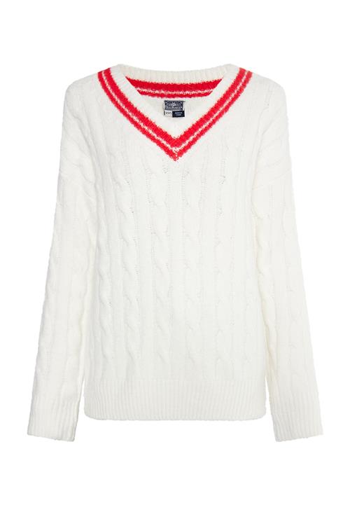 DreiMaster Maritim Pullover 'Boundry'  rød / hvid