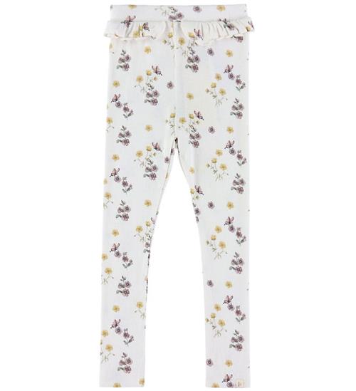 Lil' Atelier Leggings - NmfGavo - Coconut Milk/ Flower Mix