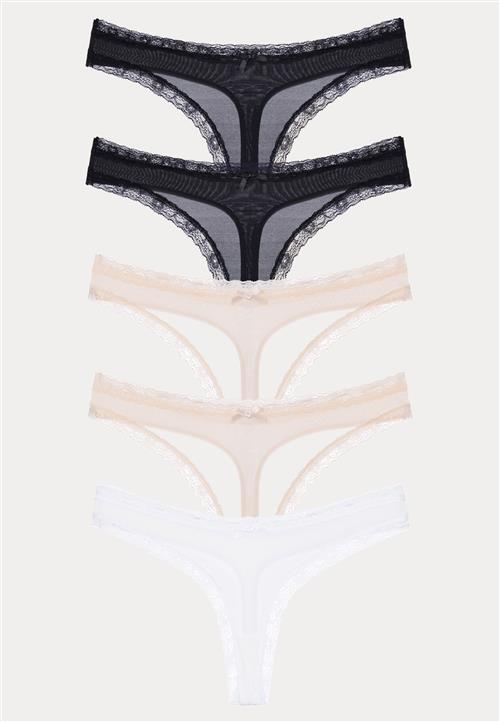 DORINA Essential Microfibre Thong 5-pack