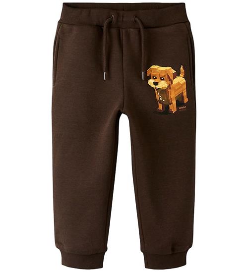 Name It Sweatpants - NmmSigurt - Seal Brown m. Hund