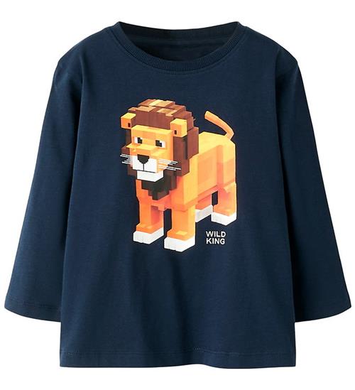 Name It Bluse - NmmSalan - Navy Blazer m. Løve