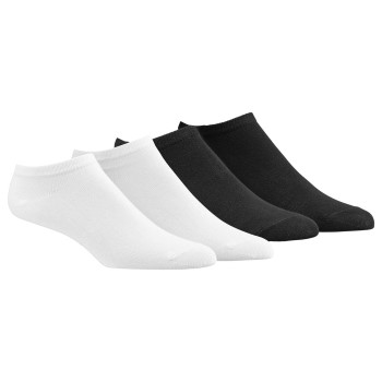 Damella Strømper 4P Ankle Socks Sort/Hvid Str 35/38 Dame