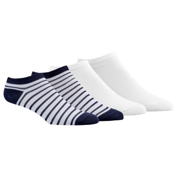 Damella Strømper 4P Ankle Socks Hvid/Marine Str 35/38 Dame