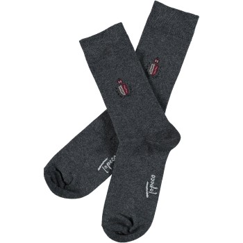 Topeco Strømper 2P Men Soft Top Shield Mørkgrå  Str 41/45 Herre