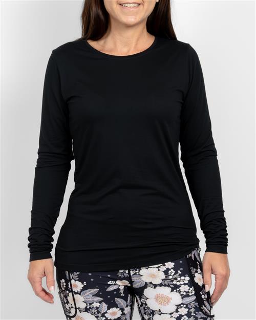 Mira Fitted Black Long-sleeve