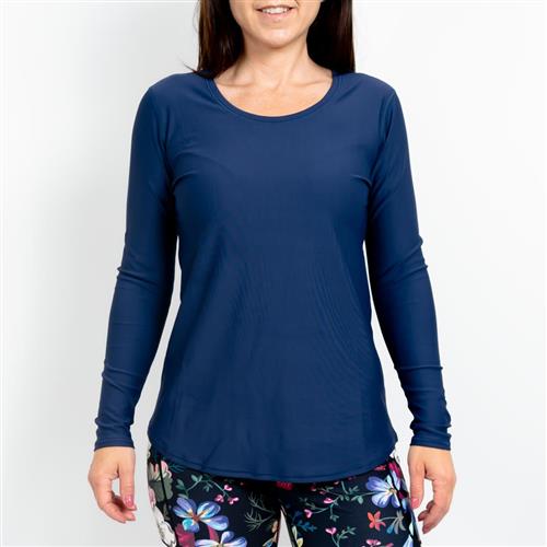 Vigga Fitted Navy Long-Sleeve