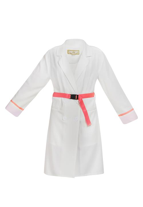 MYMO Overgangsfrakke  neonpink / hvid