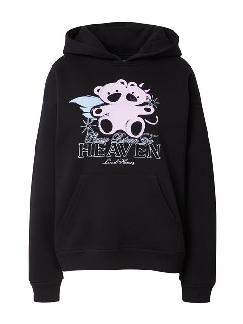 LOCAL HEROES Sweatshirt 'RETURN TO HEAVEN OFF'  lyseblå / pastelpink / sort / hvid
