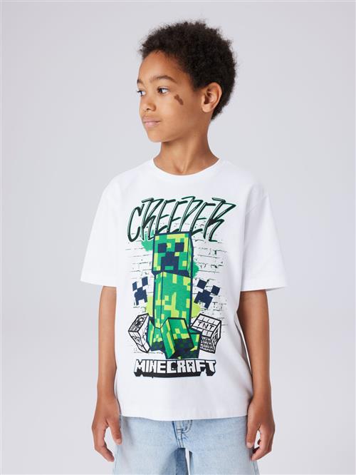 NAME IT Minecraft T-shirt Di Bright White