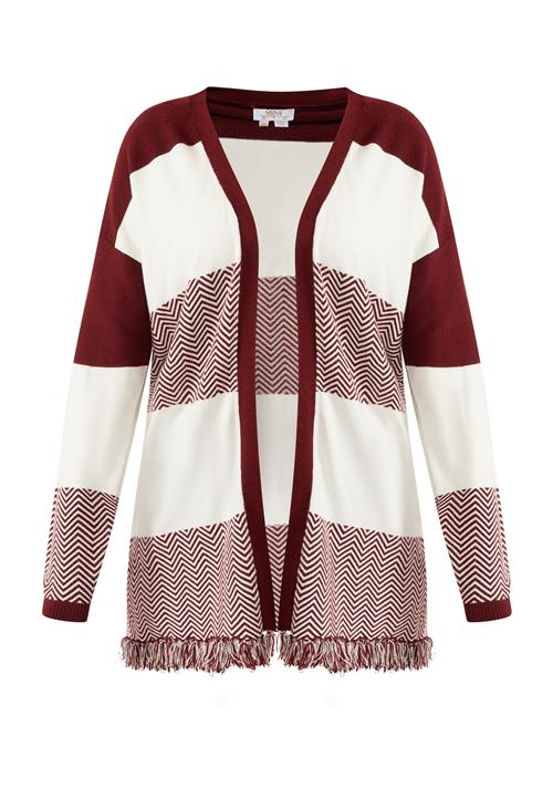 usha FESTIVAL Cardigan 'Carnea'  bordeaux / hvid