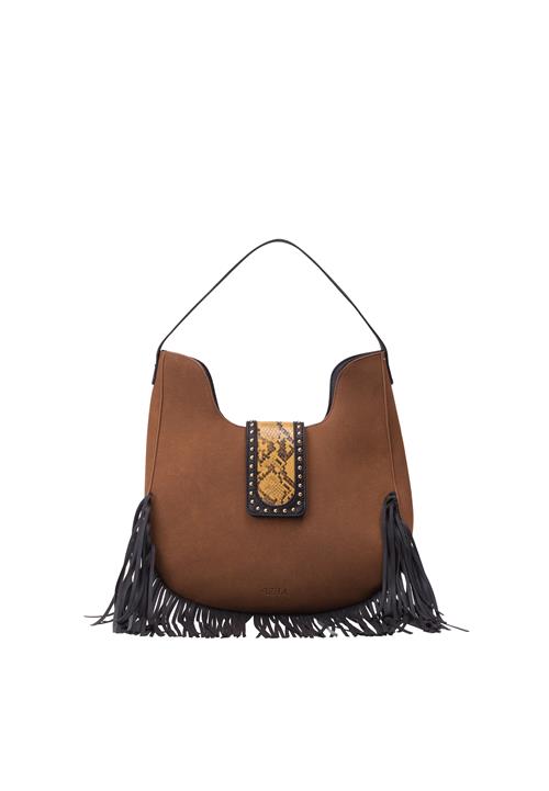 IZIA Skuldertaske  brun / sort