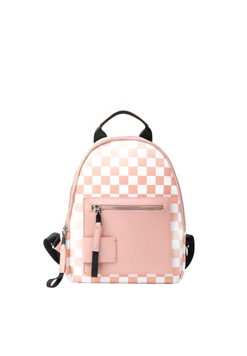 MYMO Rygsæk  lys pink / sort / sølv / hvid