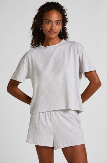 Hunkemöller Pyjamassæt i jersey med hjerter Grå