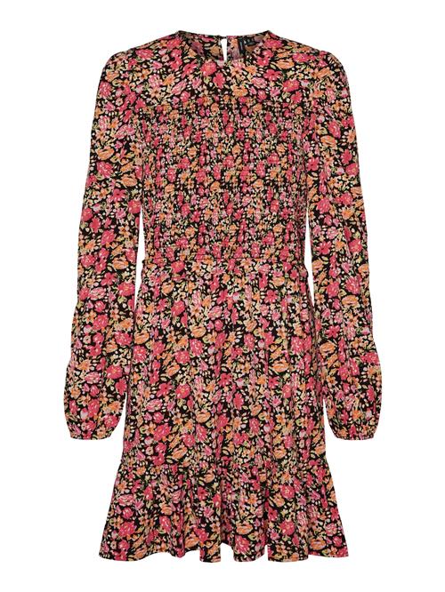 VERO MODA Kjole 'MIA'  pastelgrøn / orange / pitaya / sort