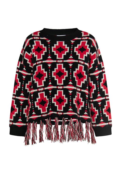 IZIA Pullover 'Hoona'  rød / sort / hvid