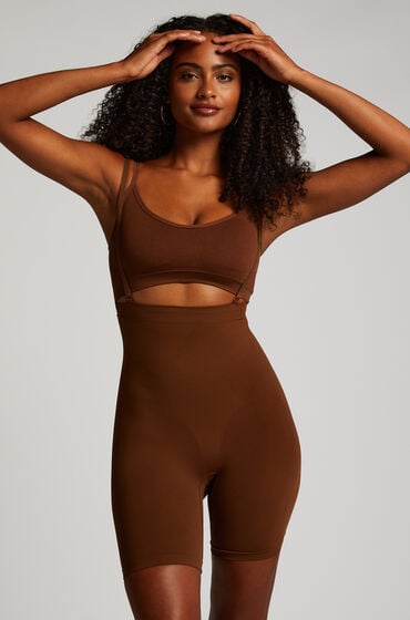 Hunkemöller Sømløs forstærkende lårslanker Brun