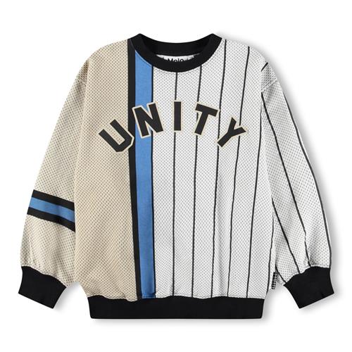 Molo GOTS Monti Sweatshirt Basket Mash-up  Basket Mash-Up 128 cm  Blå  128 cm  mand