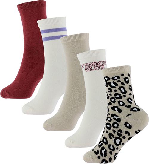 Name It Strømper - NkfVilde - 5-pak - Oxblood Red