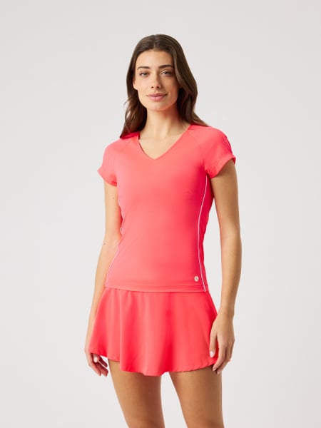 Björn Borg Ace V-neck T-shirt Pink, L
