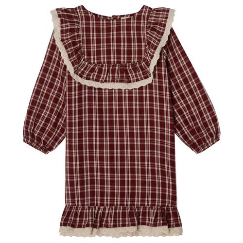 Buddy & Hope Alice Christmas Check Flounce Dress i Red 62/68 cm  Rød Tern 62/68 cm  kvinde