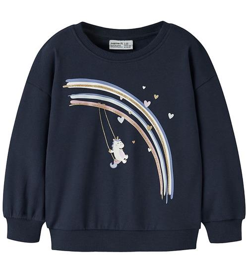 Name It Sweatshirt - NmfValona - Navy Blazer/Unicorn Rainbow