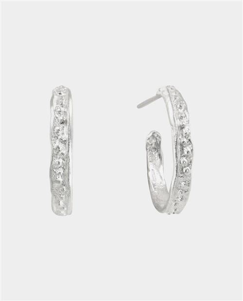 Circe - små sølvkreoler med raffineret patina