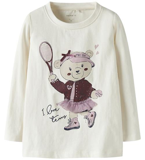 Name It Bluse - NmfTelia - Cloud Dancer m. Print