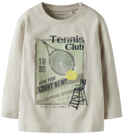 Name it Bluse - NmmTaft - Pumice Stone m. Print