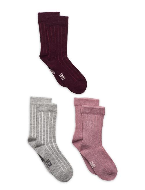 Minymo | Wool Socks - Rib 3-Pack | 27-30