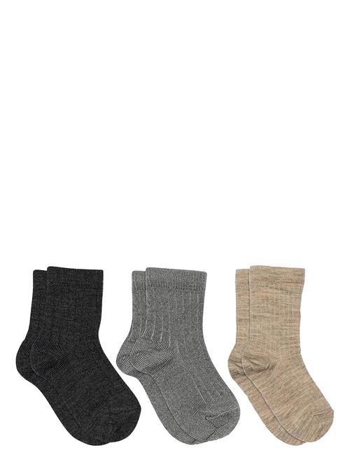 mp Denmark | Wool Rib Socks - 3-Pack | 37/39