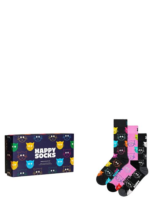 Happy Socks | 3-Pack Mixed Cat Socks Gift Set | 36-40