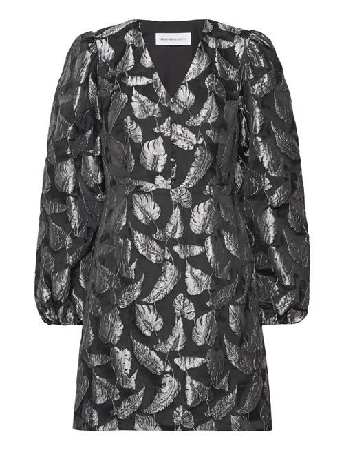 Selected | Slfpaula Silver Leaf Ls Short Dress B | 36