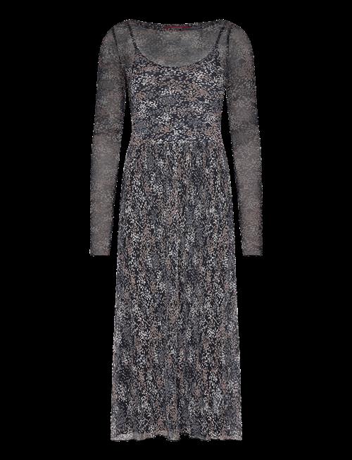Esprit Casual | Patterned And Pleated Mesh Dress | M