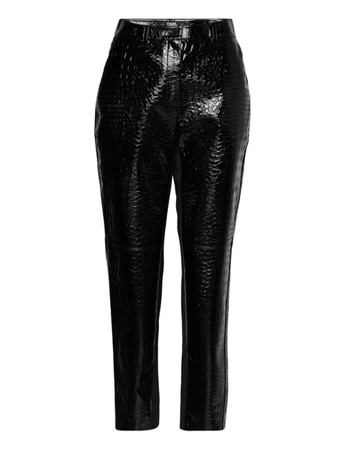 Karl Lagerfeld | Faux Croc Patent Leather Pants | 40