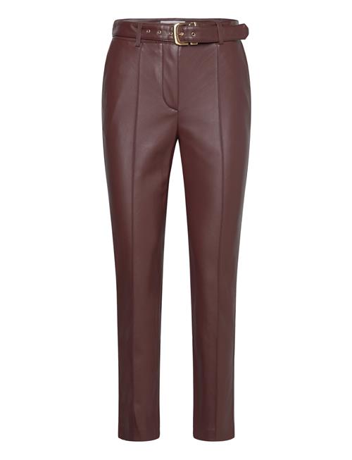 Mango | Leather-Effect Trousers With Belt | 32