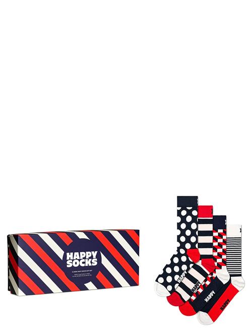 Happy Socks | 4-Pack Classic Navy Socks Gift Set | 36-40