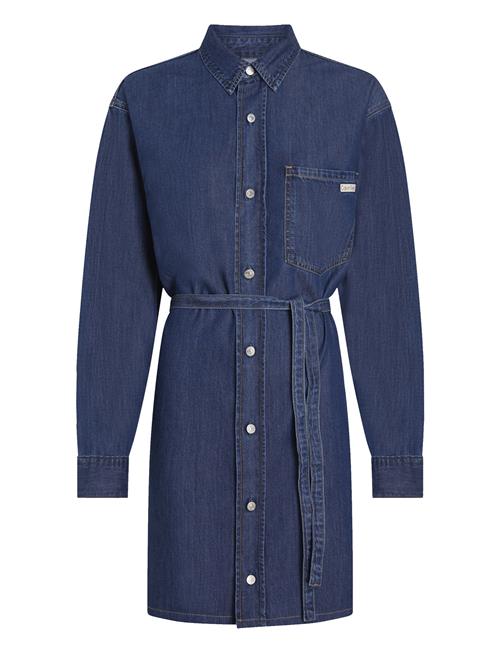 Calvin Klein Jeans | Lyocell Belted Denim Shirt Dress | M