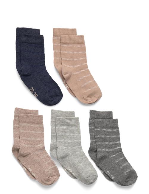 Minymo | Socks W. Knit (5-Pack) | 15\18